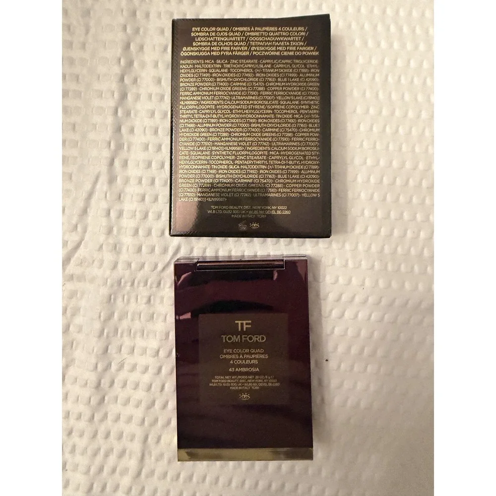 Tom Ford Eye Color Quad 43 Ambrosia Eyeshadow Palette Gold Burg Brown New Box - Picture 3 of 5